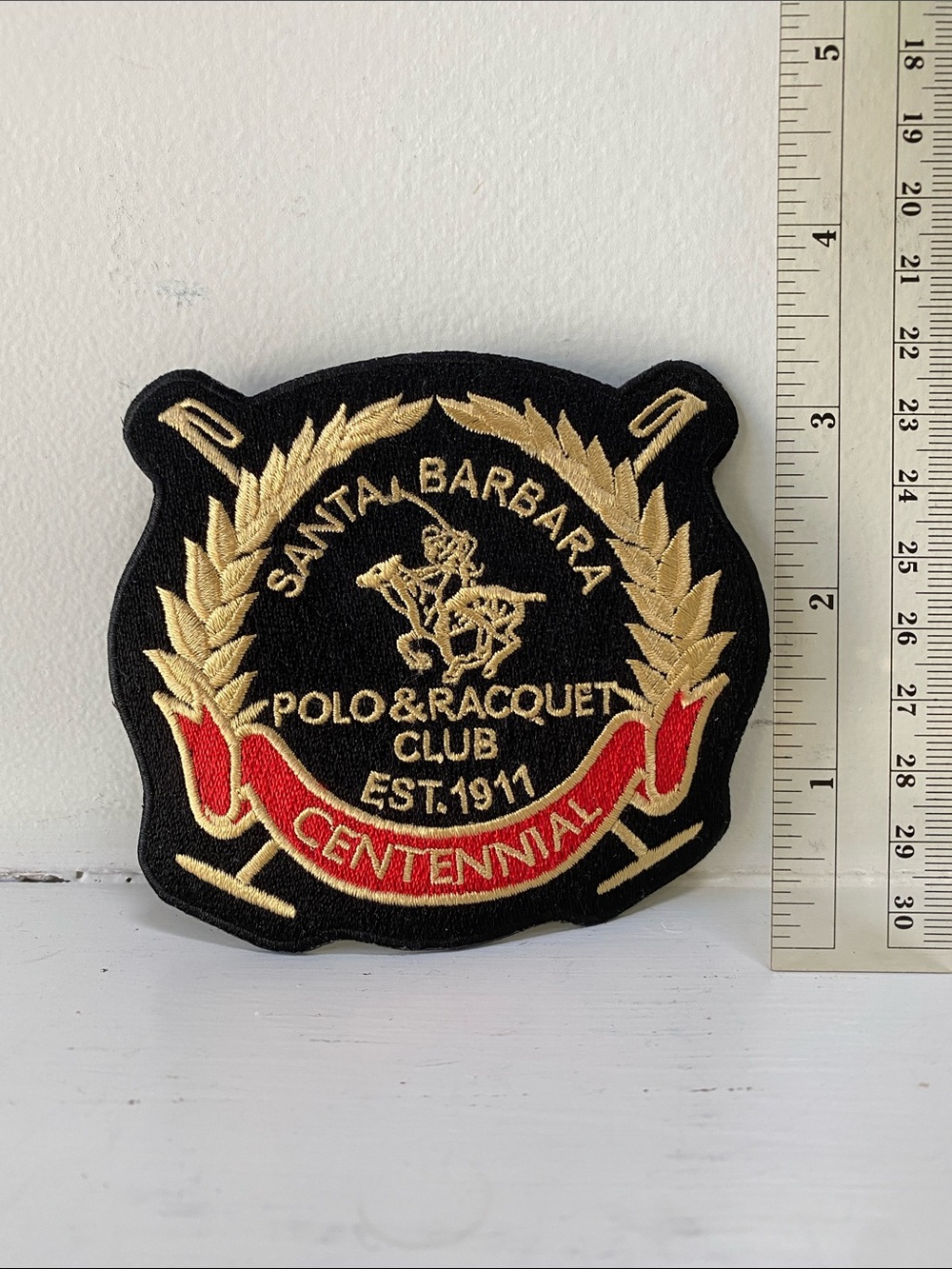 Santa Barbara Embroidered Crest Patch with Gold Laurel